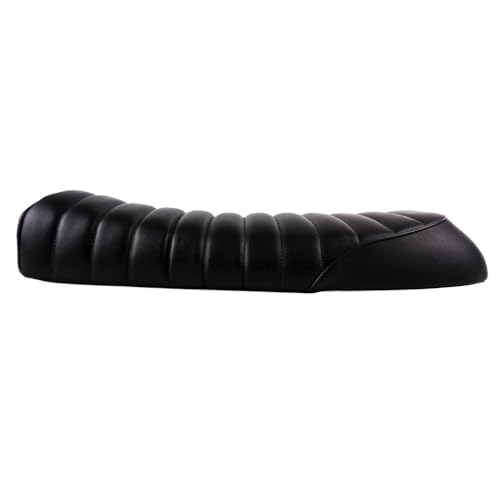 Selle moto noire vintage plate avec surpiqûres brat pour CB350 SR400 XJ