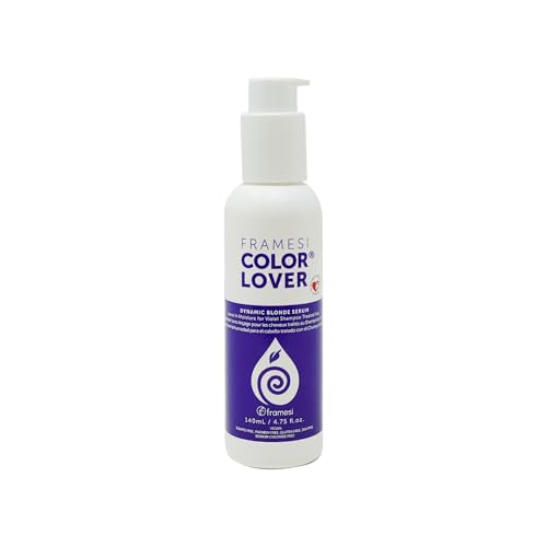 FRAMESI Color Lover Dynamic Blonde Serum, 4.75 fl oz, Sulfate Free Daily Leave In Conditioner, Color Treated Hair