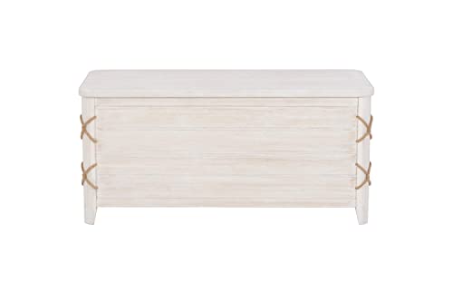 Linon Brosnan Rope Cedar Chest White