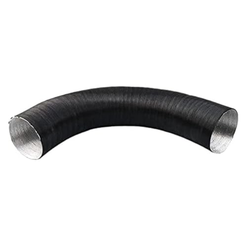 NiuLumea Conducto de calefacción de aluminio de 60 mm, tubo de escape extensible para calentadores de aire diésel, longitud elástica de 80-300 cm, ignífugo, color negro
