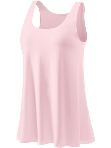 Image of Rosyline Tank Top for Women with Built in Bra Flowy Swing Undershirt Tank Tops S-4XL