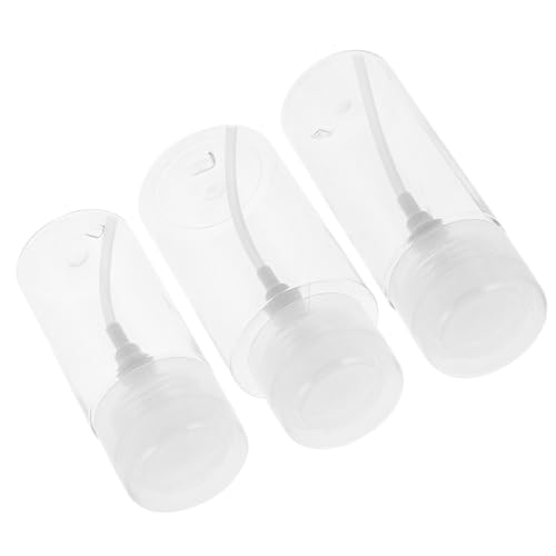 IWOWHERO Botellas Vacías Dosificador Presionar Hacia Abajo 3 Unidades 120 Ml 150 Ml 200 Ml para Desmaquillante y Quitaesmalte Envases Herméticos Portátiles para Viaje y Cosméticos