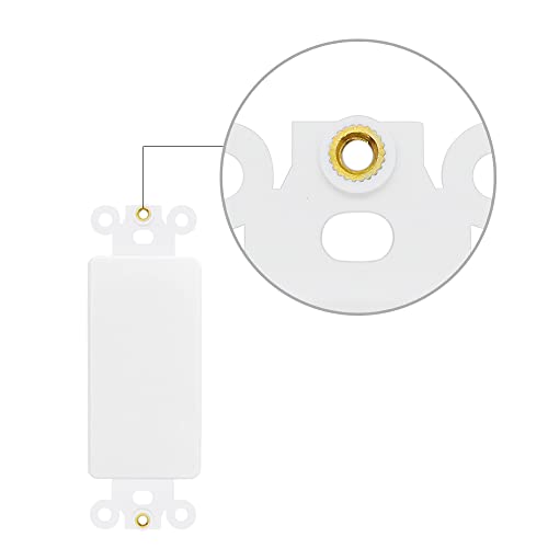 Obturateur QuickPort blanc avec écrou lot de 5 inserts vierges - 3