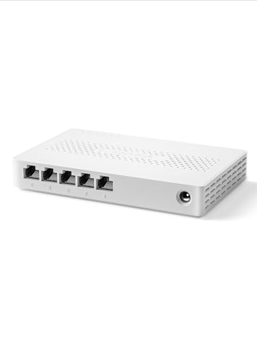 Image of Tenda 5 Port 2.5G Ethernet Switch, Multi-Gigabit 2.5Gb Ethernet Splitter, Unmanaged Network Switch, 5 x 2.5 Gigabit Ports, Plug & Play, Fanless Quiet, Desktop /Wall Mount, for Router, PC, NAS (SM105)