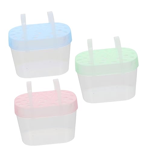 VANZACK 3 Stück Kleine Tragbare Haustier Transportbox Aus Atmungsaktivem Material Mit Transparenter Front Für Hamster Und Kleintiere Unterwegs