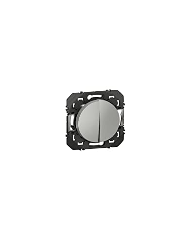 Legrand 600102 Double interrupteur ou va-et-vient dooxie 10AX 250V~ finition alu