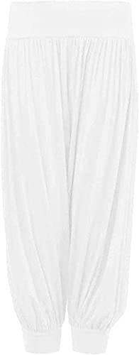 Loxdonz Pantalones de baile para niños, holgados, casuales, holgados, deportivos, para bailar, para niñas, Blanco, 11-12 años