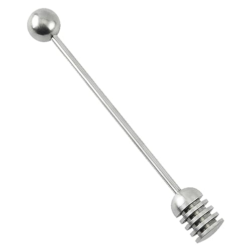 SHOWERORO Dish Rack Honey Honey Server Drying Rack Honeycomb Wand Honey Wand Supplies Muddler Metal Honey Dipper Stick Simple Syrup Honey Stirrer Coffee 304 Stainless Steel Tool
