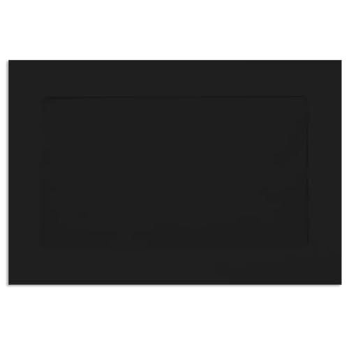 LUXPaper 6 x 9 Full Face Window Envelopes | Midnight Black | 80lb. Text | 50 Qty