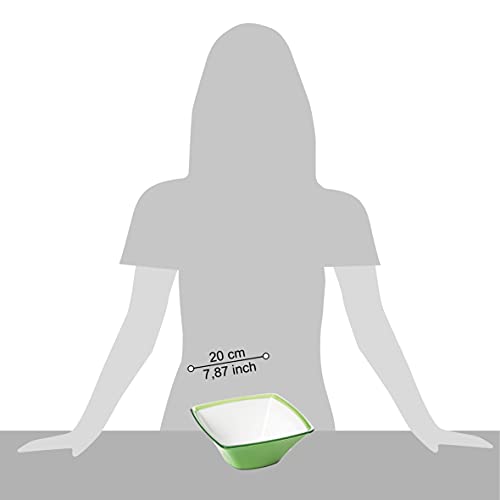 Omada Design Kitchen Bowl 1.3 L, Unbreakable Acrylic Salad Bowl, Dishwasher Washable, Made in Italy, Square Line - Image 3