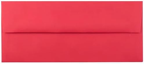 LUXPaper #10 Envelopes, 4 1/8 x 9 1/2, Holiday Red