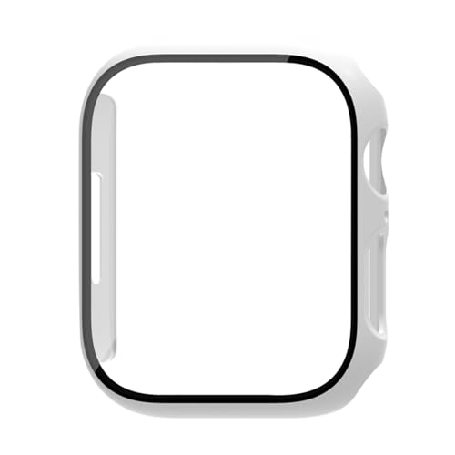 Coque Apple Watch 7/8/9 41mm blanche ultra fine avec protège-écran