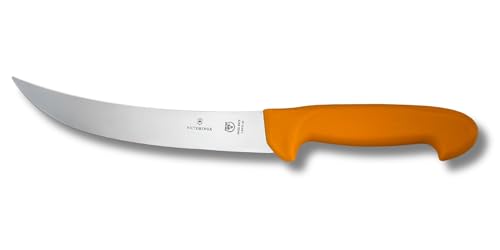 Victorinox Swibo Couteau de Cuisine/Couteau de Boucher, Léger, Tranchant Normal, Longueur de Lame 22 Cm, Nylon, Noir