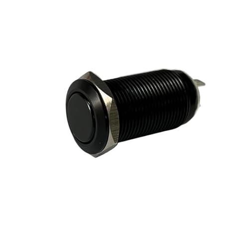 Interrupteur bouton-poussoir 12mm latching noir finition premium durable