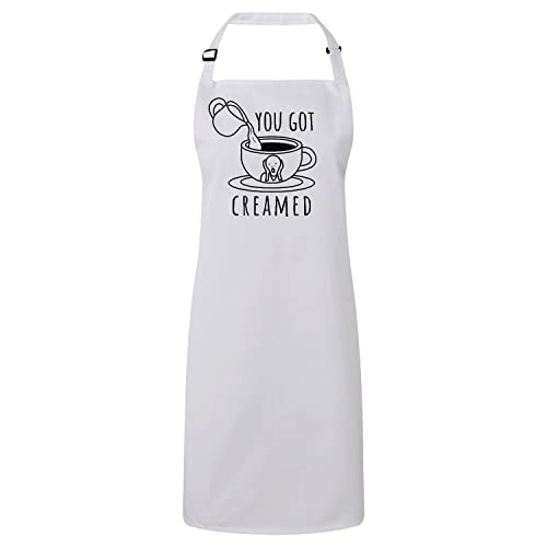 Tablier cuisine premium You Got Creamed café crème coton pour barista