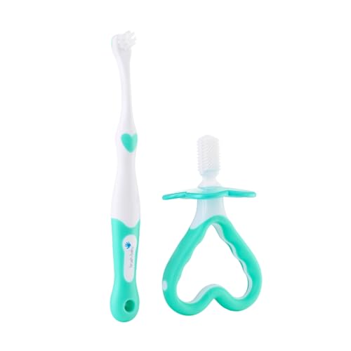 brush baby My FirstBrush & Teether Set, 0-18 Months, Multicolor