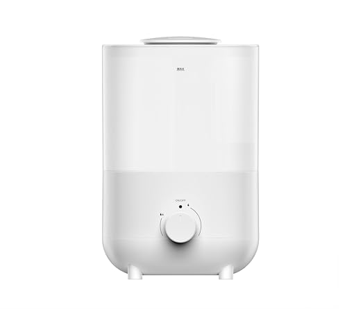 Humidificateur 2,6 L Blanc - Fonctionnement à une seule touche, Brouillard Réglable à 360°, Ultrasons Silencieux pour Chambre à Coucher et Bureau iTOMA...