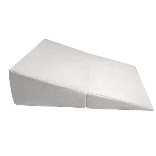 ERRULAN Bed Wedge Pillow with Chic Jacquard Cover, Bed Rest Pillow for Pregnancy Care and Heartburn, Sleep Apnea Pillow for Dormitory and Office(Gray,Medium)