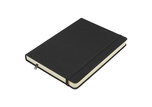 Image of Kangaro Art Sketchbook A5 Black PU Hard Cover 80 Sheets 140 g Cream Paper