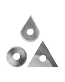 3 pcs Carbide Paint Scraper Blades, Round, Triangular and Drop Shaped Tungsten Steel Blades, Fit for 1in Scraper, for Removing Paint, Glue and Grout