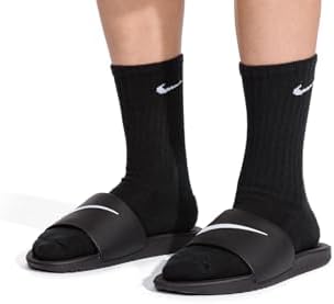 NIKE Kids' Kawa Slide Sandal, Black/White, 7 M US Big Kid | Image 4