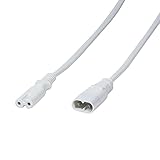 Farbe: Weiß LogiLink CP132 Stromkabel Verlängerung, 2m weiß