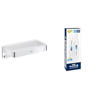 GROHE Start Cube - Seifenschale (verdeckte Befestigung, langlebig), chrom, 41107000 + Kleber- Set für BadAccessoires