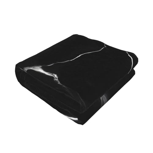 Couverture lit microfibre légère marbre noir EdWal contre les nuits trop chaudes