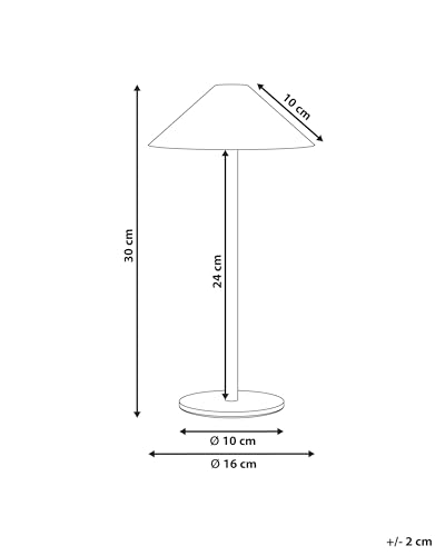 Lampe de table LED sans fil rechargeable dorée Modjo en métal - 3
