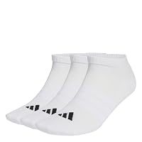 adidas Unisex Cushioned Essentials Low Cut Socks 3 Pair Pack, white/white/black, 45-48 – Ansicht 5