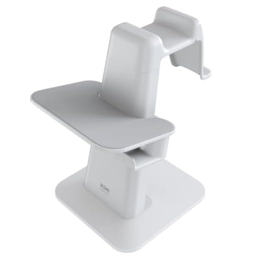 KIWI design VR-Ständer, Headset-Displayhalter und Controller-Halter Montagestation Kompatibel mit Quest 2/Quest 1/ Rift/Rift S/GO/HTC Vive/Vive Pro/Valve Index/PSVR 2/PICO, Hellgrau