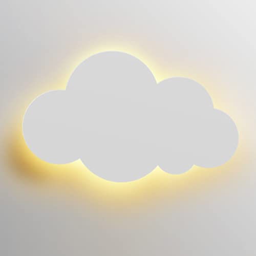 Lámpara de pared LED 12W con forma de nube blanca para dormitorio infantil