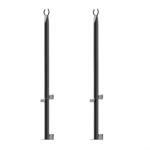 Poteaux lumineux navette d'extérieur en métal – Support de suspension réglable pour patio, jardin, terrasse, mur et clôture – Solution de montage 42 x 8 x 8 cm (lot de 2)