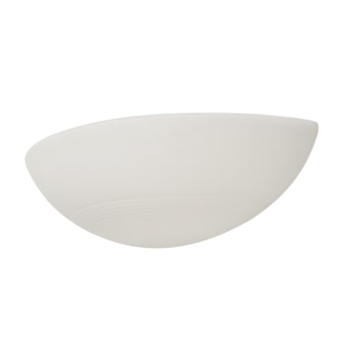 Image of LITECRAFT Wall Light Ceramic Ribbed Uplighter E14 Fitting - Ivory