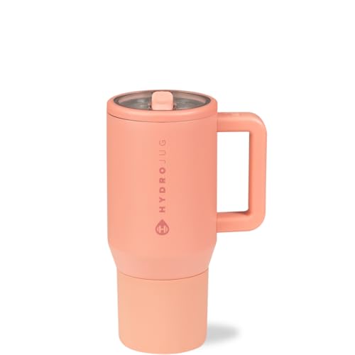 HydroJug Kids - 20 oz Insulated Kids Water Bottle with Flip Straw & Handle | Leak-Proof & Durable | Perfect for School, Sports, Lunch, Travel & Camp, Dahlia