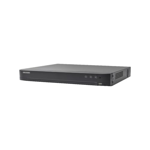 Hikvision DVR 32 Canales TurboHD + 8 Canales IP / 5 Megapixel Lite - 3K Lite/Acusense/Reconocimiento Facial/Audio por Coaxitron / 2 Bahías de Disco Duro/H.265+ / Salida de Video en Full HD