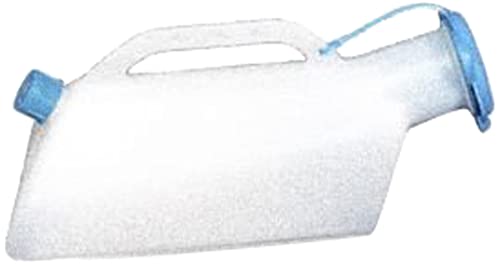 UROLIS Urinflasche 2L milchig – Autoklavierbares, auslaufsicheres Urinal mit Rückflusssicherung, Pflege-Urinal für Männer