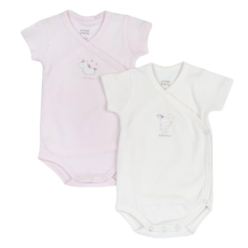 Chicco Set Due Body A Manica Conjunto de Dos bodis de Manga Corta, Rosa Claro, 12 Meses Unisex bebé