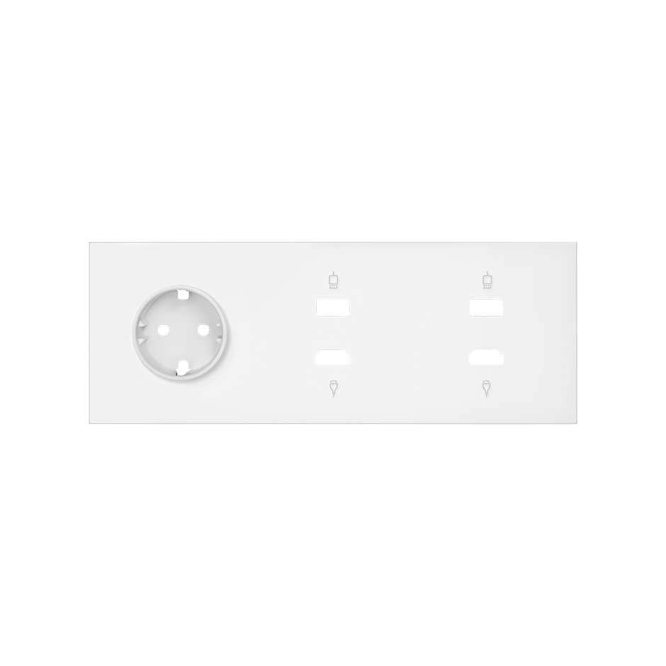 Kit front 3 elementos elimina regletas molestas incluyendo tomas HDMI y USB 1