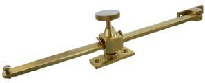 Screw Down Casement Window Stay 305mm - Polished Brass