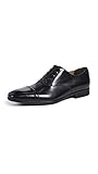 Salvatore Ferragamo Men's Boston Cap Toe Lace Up Shoes, Black, 12 Medium US