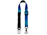 Cinto de Segurança Pet Universal com Sistema de Amortecimento, Ajustável 48-72cm, Mosquetão Giratório com Trava de Segurança para Veículos (azul)