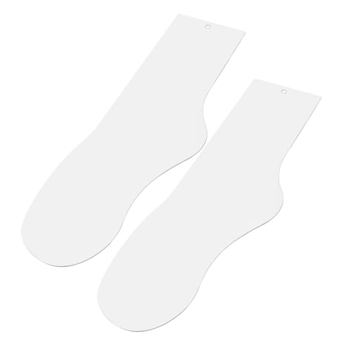 PRETYZOOM 2 Pack Sock Hanging Board Acrylic Sock Display Hanger Prop Stretcher Wall Mountable for Easy Display