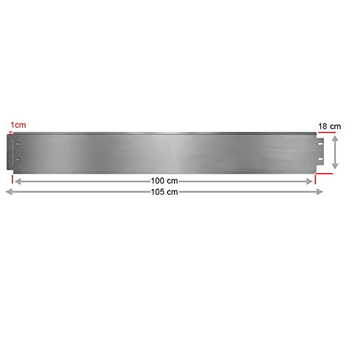 Rasenkante 5m 10m 15m 20m 30m 40m 50m 100x14cm oder 100x18cm verzinkt Beeteinfassung Beetumrandung Mähkante Metall Palisade (Länge 5m - Höhe 18cm)