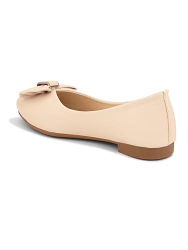Image of XE Looks Stylish Ballerinas with Gold Bow Accent - Comfortable, Versatile, and Ideal for Elevating Your Everyday Outfits for Girls & Womens