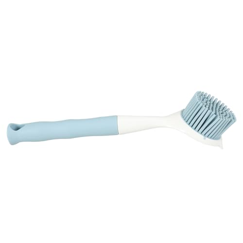 GARVALON Pot Brush Long Handle Dish Scrubber for Dishes Sturdy Bristles Easy Cleaning Ergonomic Design