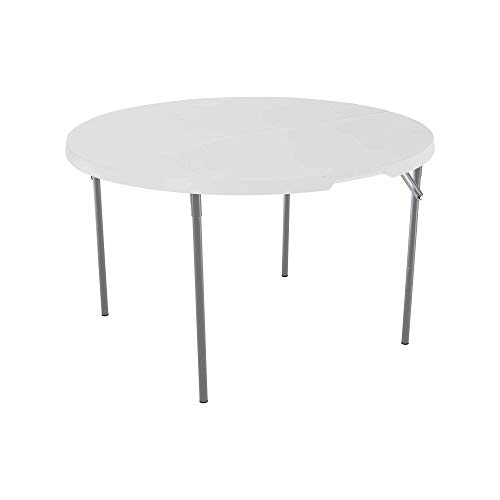 LIFETIME 80809 Round Fold in Half Table, Almond