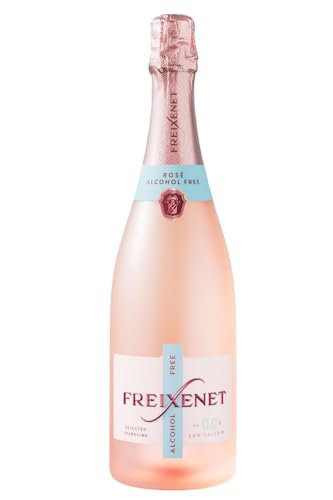 Freixenet Alkoholfrei Rosé 0,0% vol. (1 x 0,75 l) - alkoholfreie und kalorienreduzierte Alternative zu Sekt, Cava und Champagner (Low-Calorie und vegan)