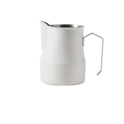 Image of Enakshi Milk Frothing Pitcher Barista Tool Espresso Steaming Pitcher for Kitchen Bar White 350ml|Home & Garden