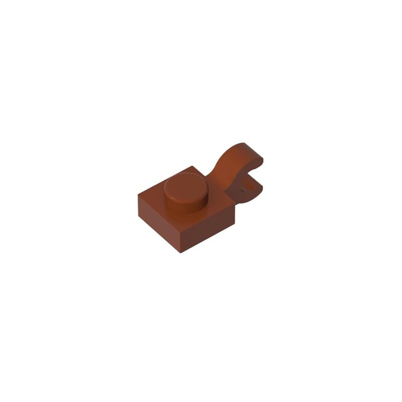 Gobricks 6019 Hinge Plate Plate Special 1x1 with Clip Horizontal [Thick U Clip] 50 Pieces GDS-813 Compatible with Lego Building Blocks Color:Reddish Brown — image 1